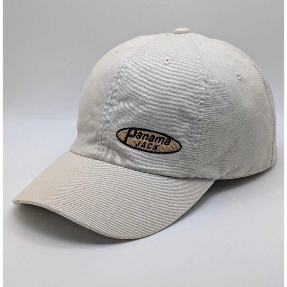 Panama Jack Hat Cap Strap Back Adjustable Beige Tan VTG Y2K Vintage Sailing